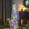 Edge Collections - 5' - Multicolor - Prelit Slim Pencil Christmas Tree with Snow Flocked Design - 1 Piece